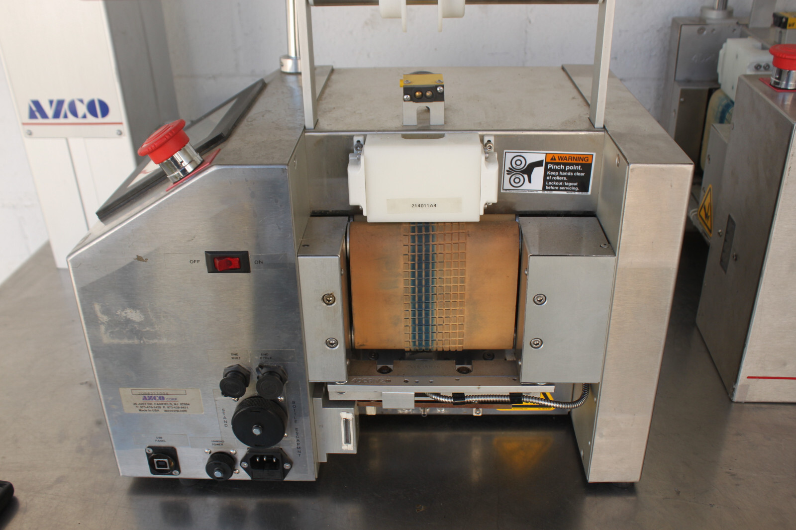 (3) AZCO CORP SUR-PAK SP-4D POUCH DISPENSER & (1) WINDER UNWINDER LOT AS-IS