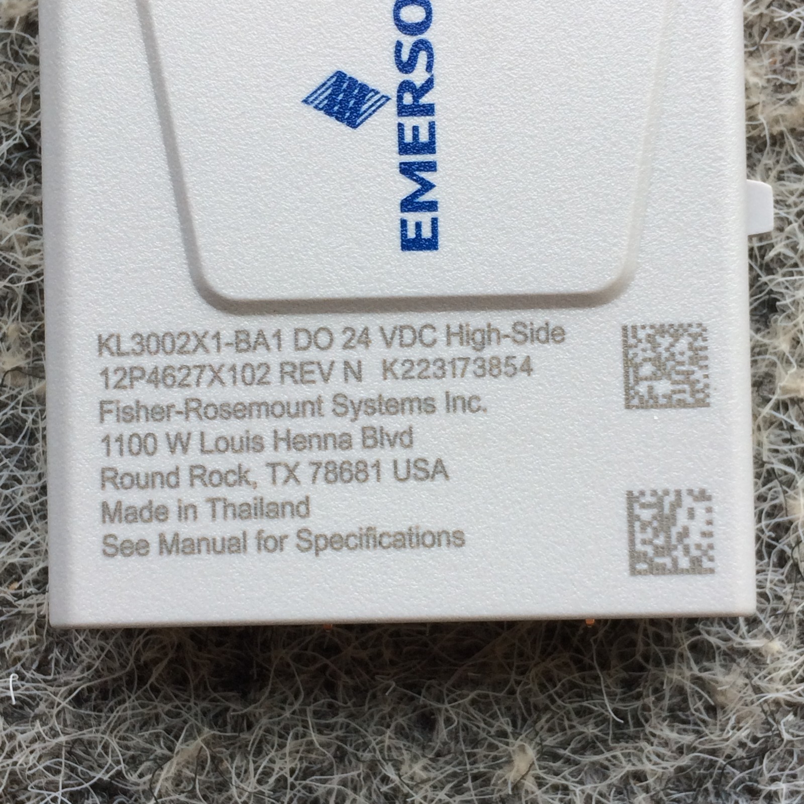 NEW EMERSON DELTA V KL3002X1-BA1 N DO 24 VDC HIGH-SIDE CHARM 12P4627 SE4302T01