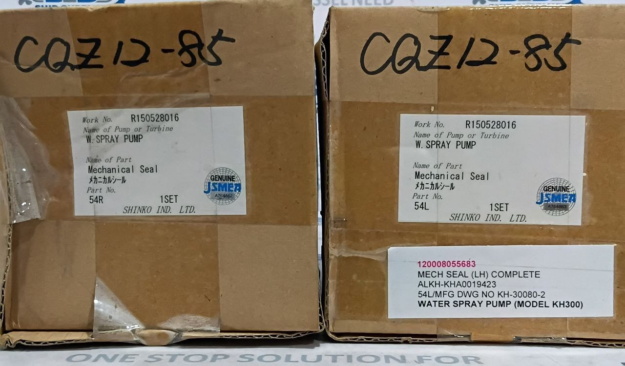Shinko 54L Complete Mechanical Seal (LH) For Water Spray Pump KH300