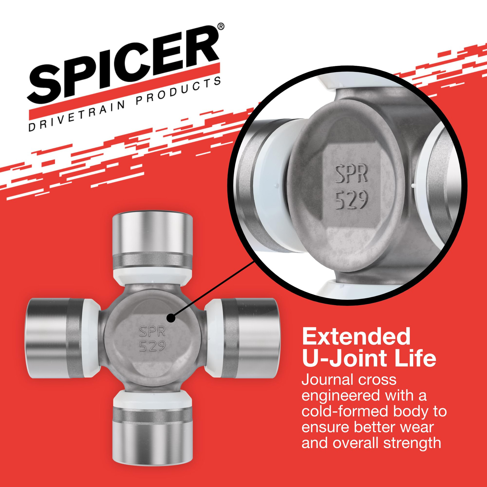 Spicer Life 1350 Series Universal Joint Non Greaseable OSR 1.188 Inch