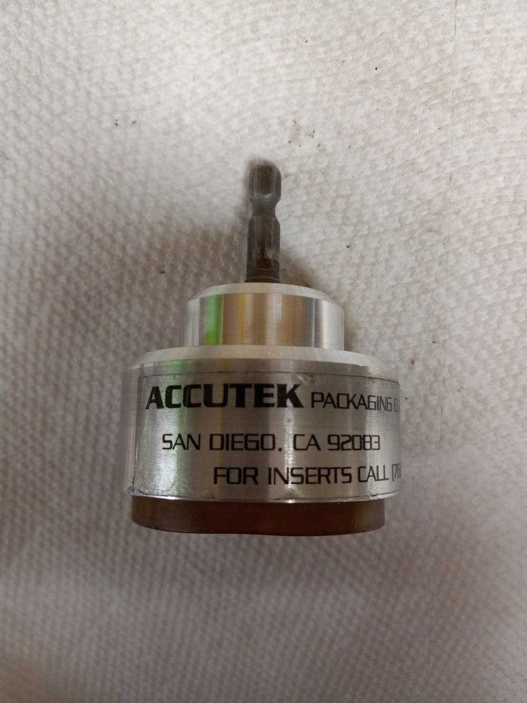 Accutek Packaging Equipment Size 40 hex drive bottle cap driver