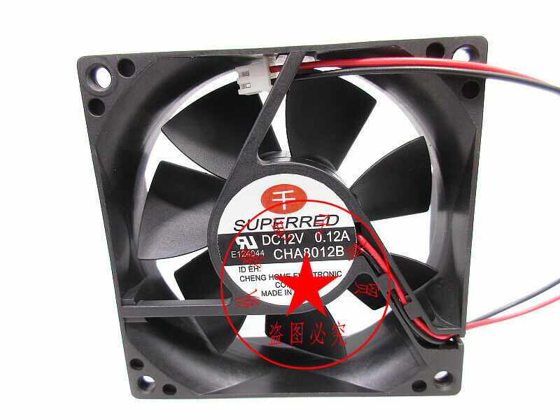 SUPERRED CHA8012B 12V 0.12A 80mm power supply mute chassis cooling fan 2pin
