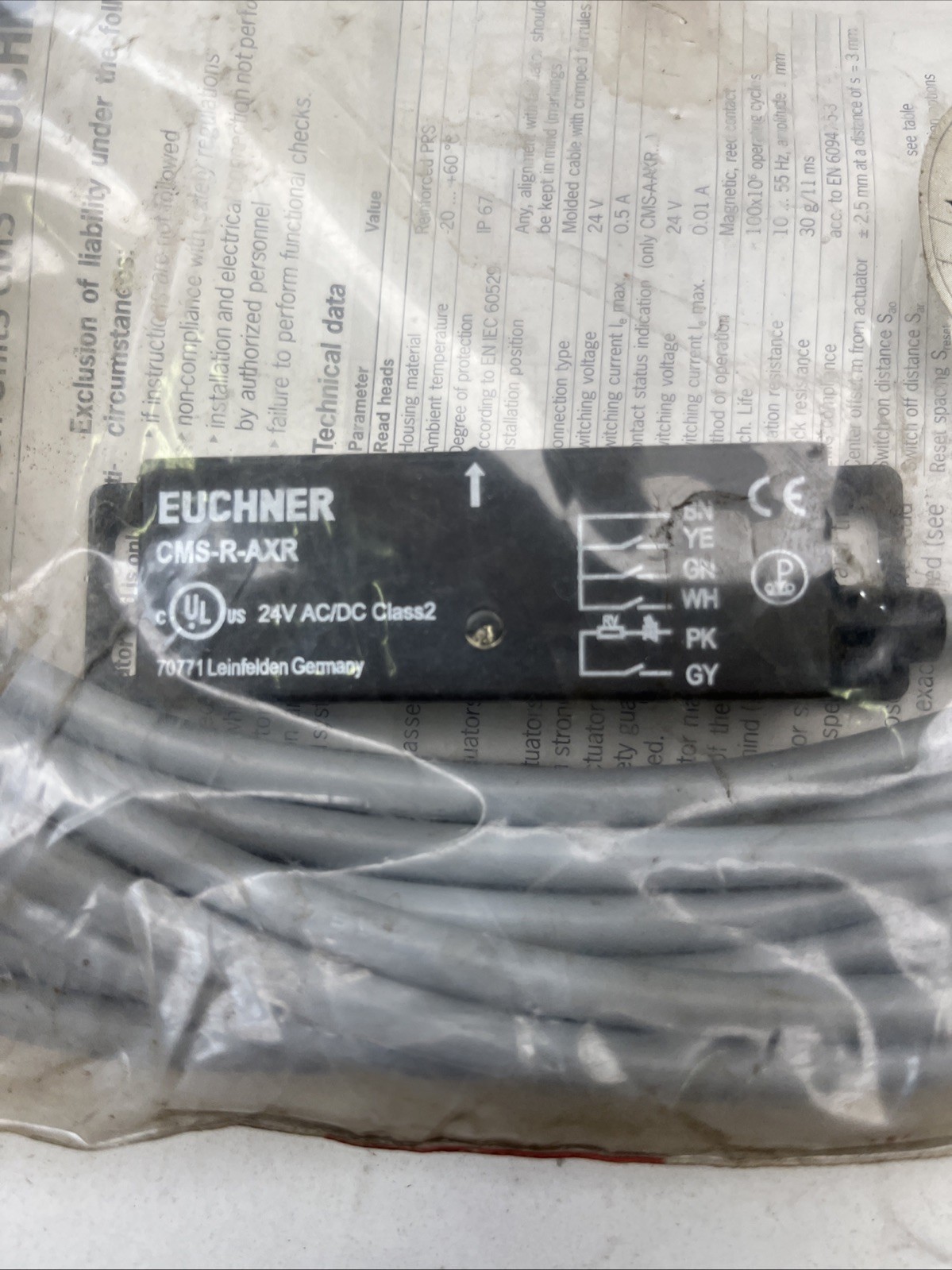 Euchner CMS-R-AXR-05VL 24V AC/DC Class 2