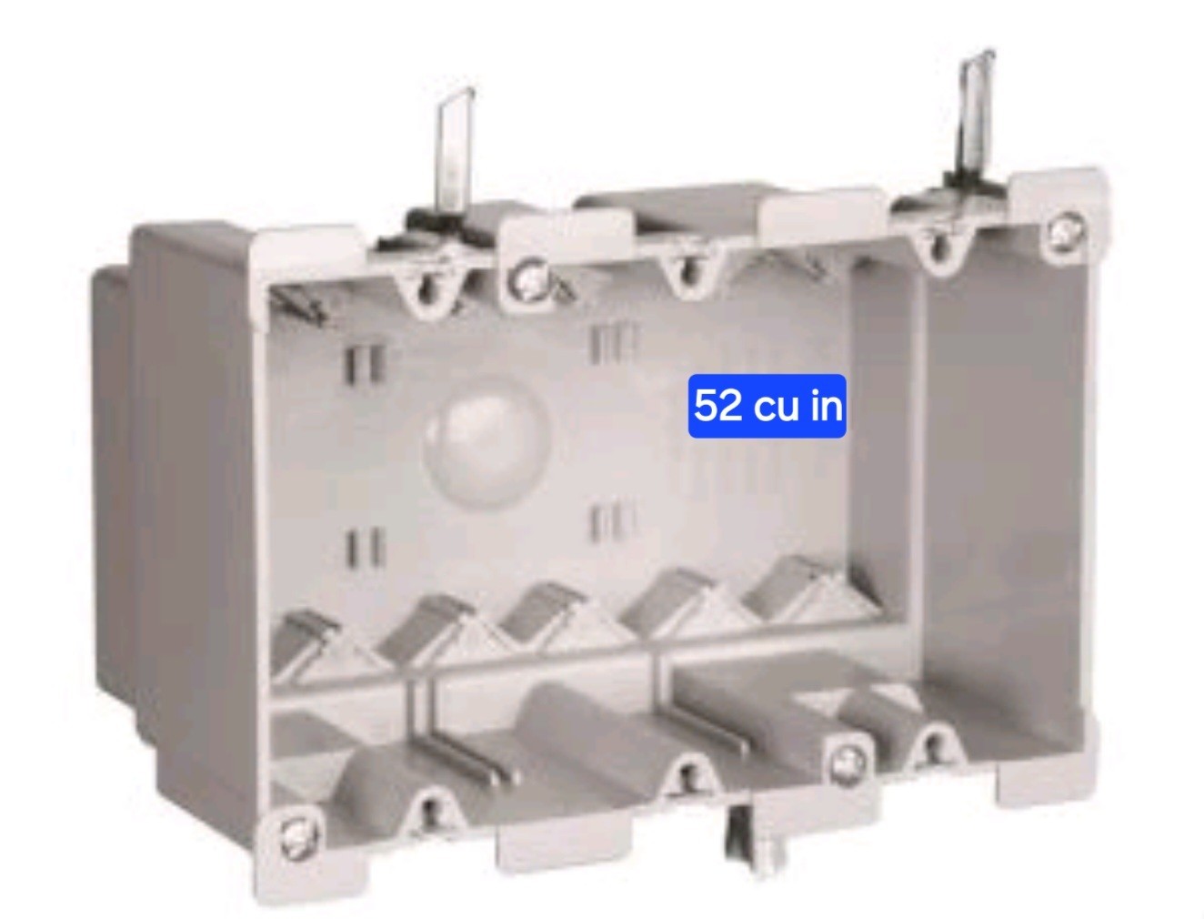 Slater PASS & SEYMOUR S3-52-W OLD WORK BOX 52 CU-IN 3 GANGS GRAY – 6 Autoclamps