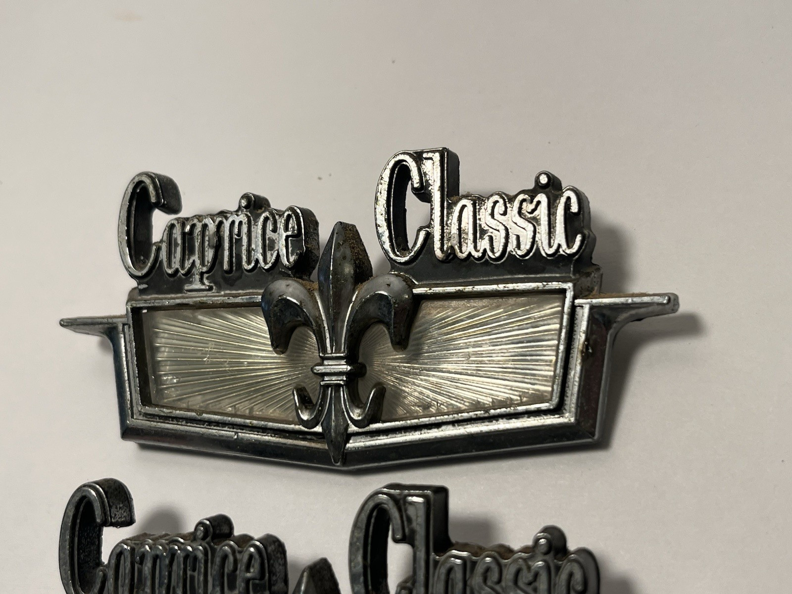 Chevrolet Caprice Classic 1970’s Original Car Emblem 35133 OEM Matching Set of 2