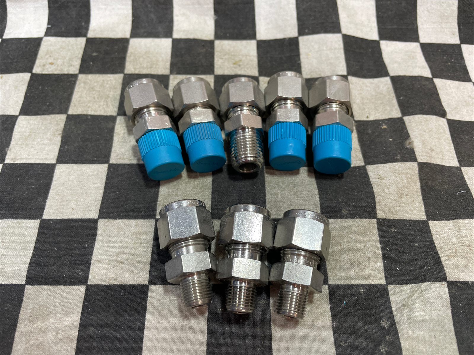SWAGELOK SS-600-1-2 & SS-600-1-4, Male Connector , LOT OF 8 SHIPSAMEDAY#1326V14