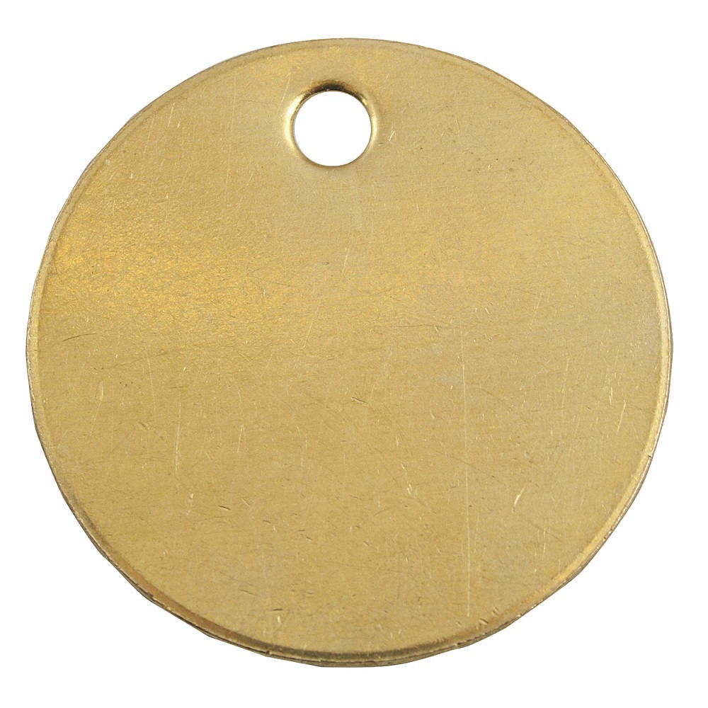 C.H. HANSON 42822 Blank Tag,Brass,1in H,1in W,PK25 8PET8
