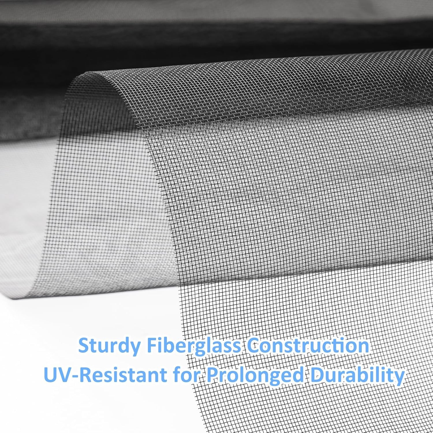 48″x102″ Window Screen Mesh, Fiberglass 48"x102", Black
