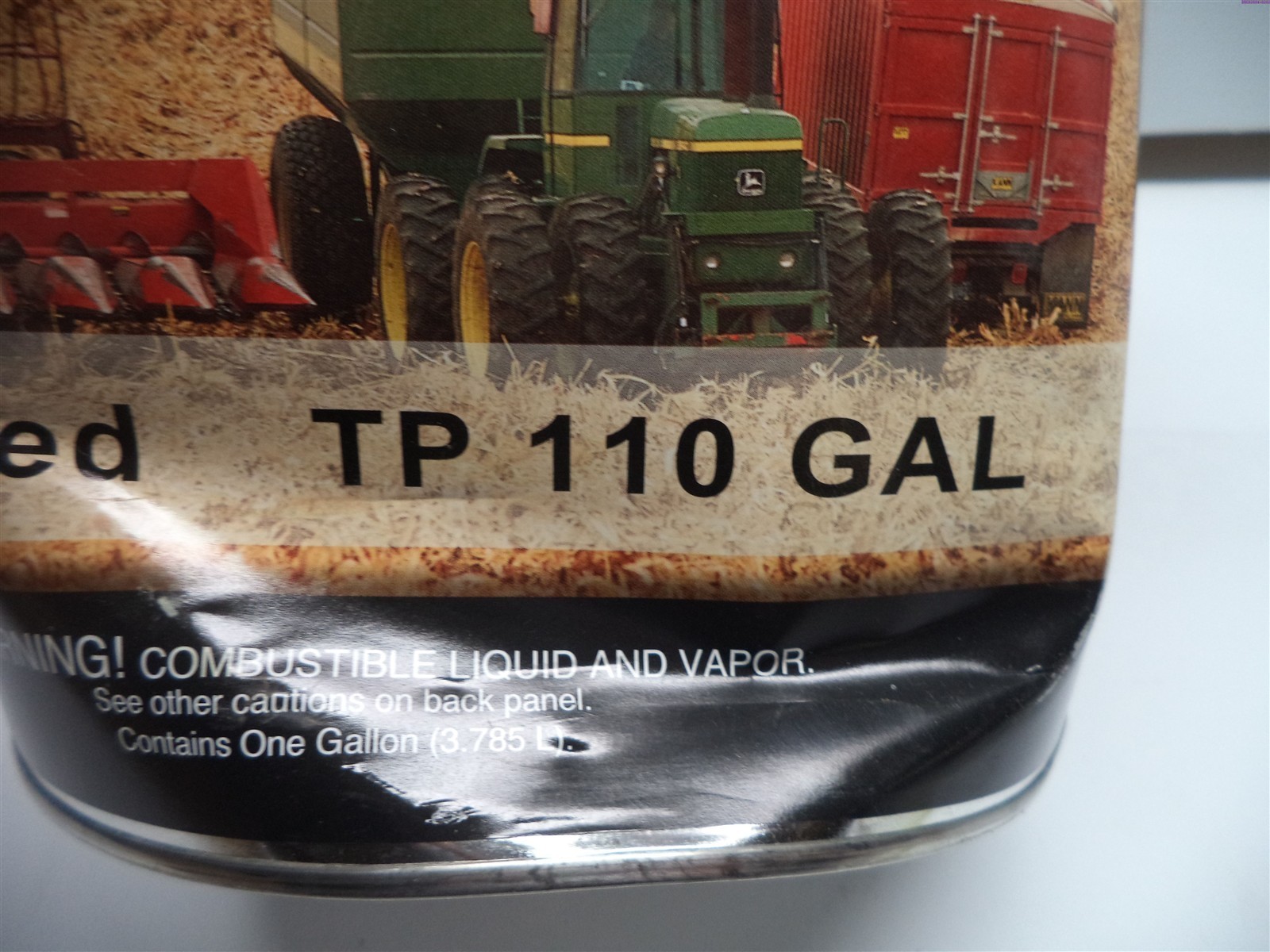 Dented Can 1 Gallon Tisco Heavy-Duty Industrial Enamel IHC Red TP110