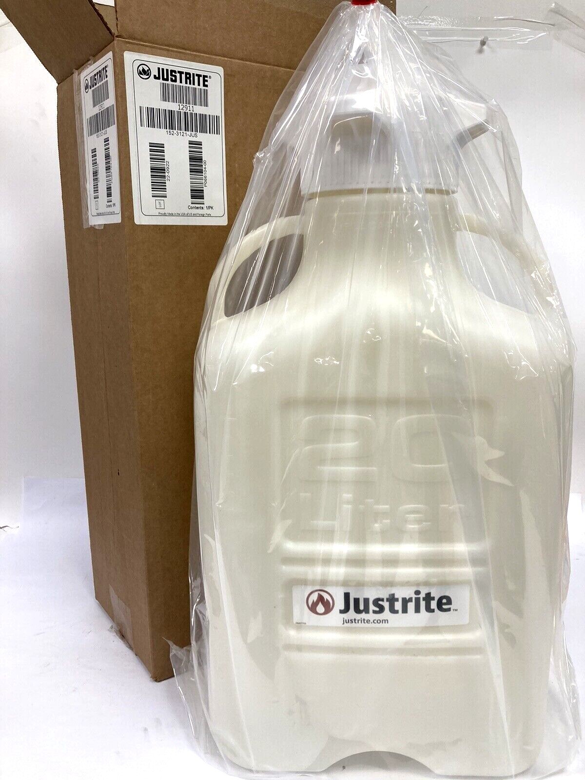 New Justrite 12911 20L High Density Polyethylene Carboy Demijohn With 120 MM Cap