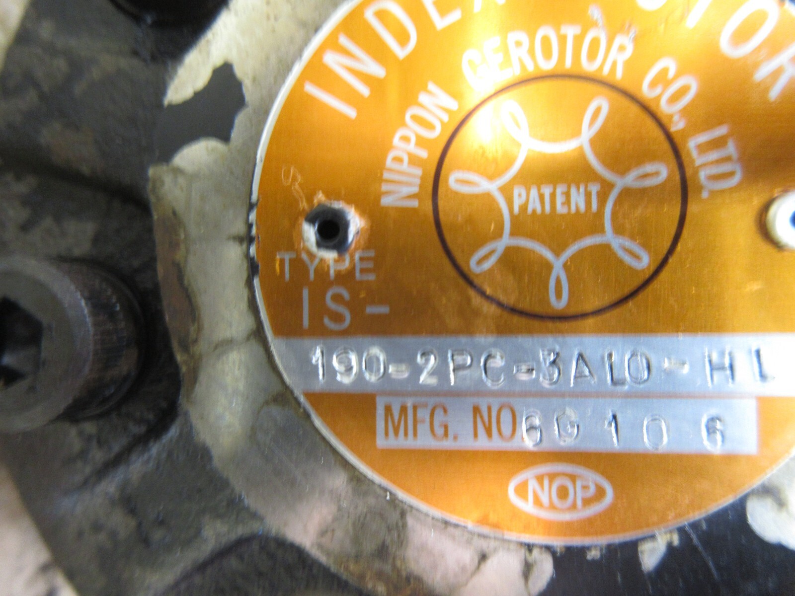 NOP NIPPON GEROTOR INDEX MOTOR 1S IS-190-2PC-3AL0-HL 3ALO HITACHI SEIKI VK45