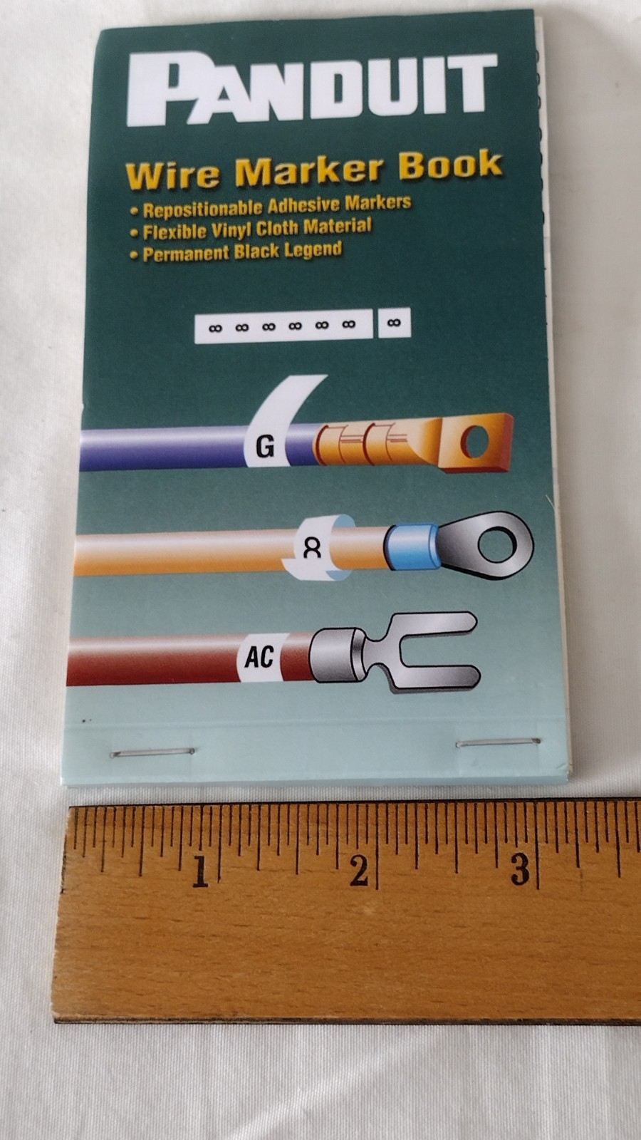 Panduit PCMB-15 1.38″ x 0.22″ StrongHold Pre-Printed Wire Marker Book