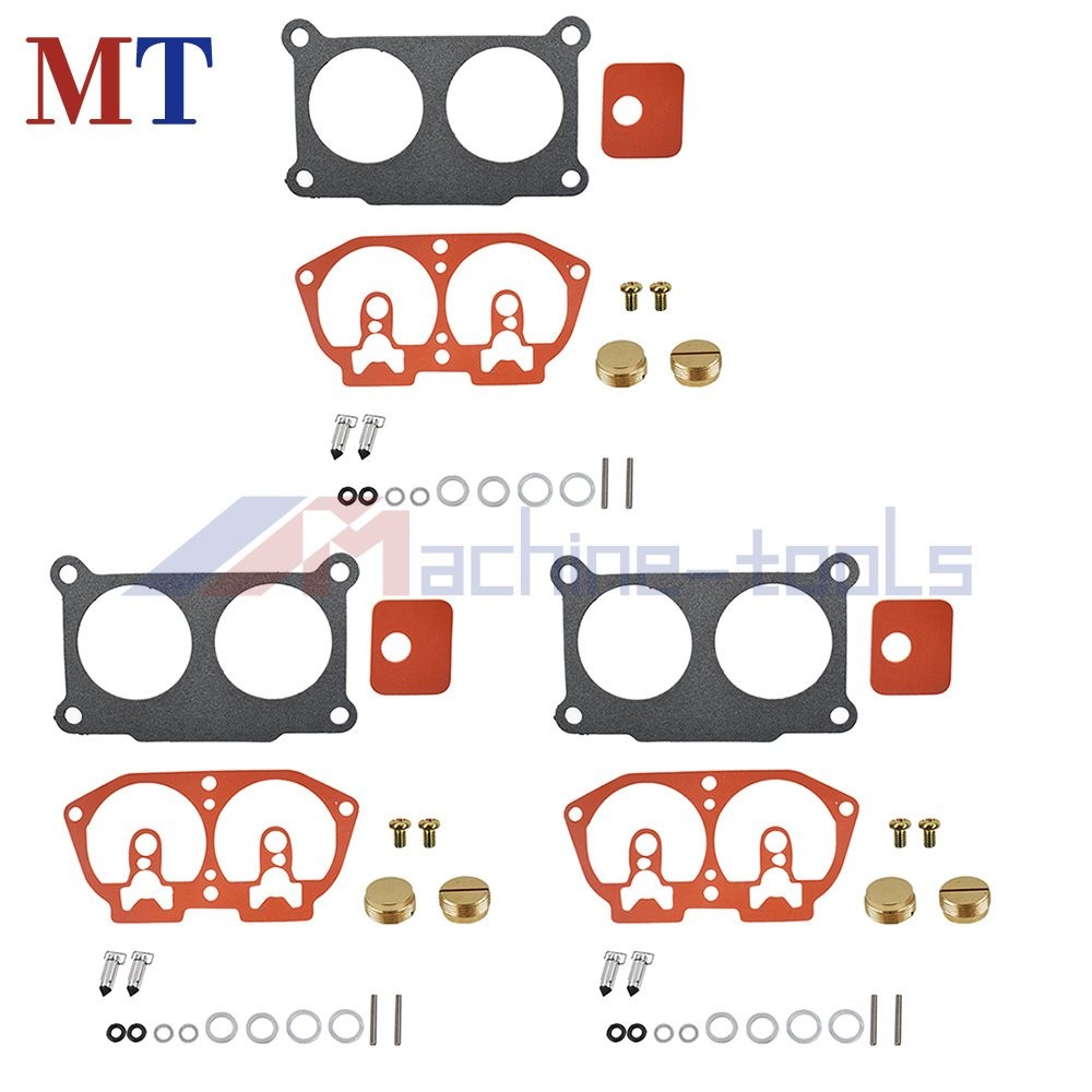3× Carburetor Rebuild Kit For Outboard For Yamaha V-6 150 175 200 225 HP 86-95