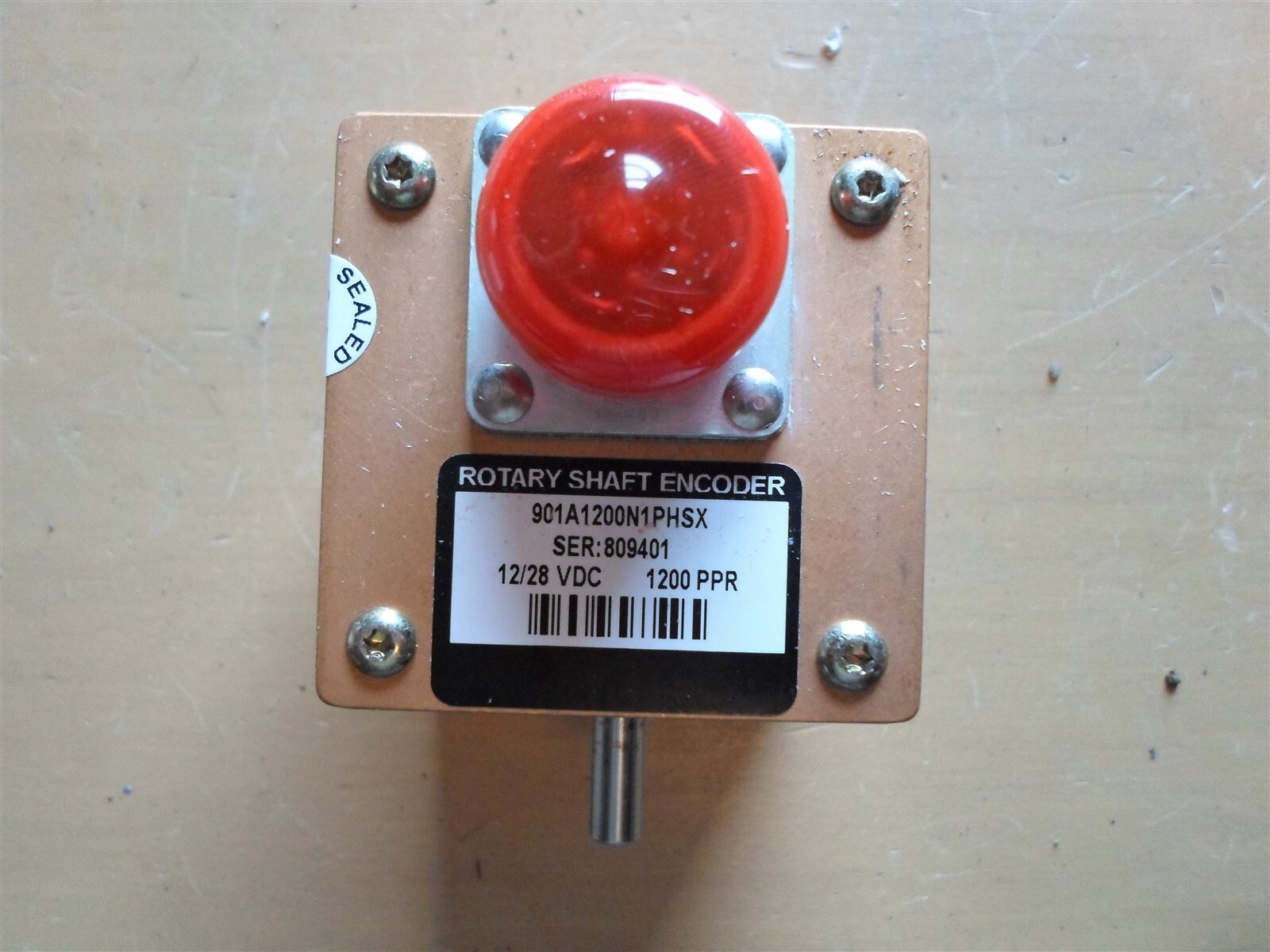 ATC Coder Rotary Shaft Encoder 901a1200n1phsx Serial: 809401 12/28VDC 1200PPR
