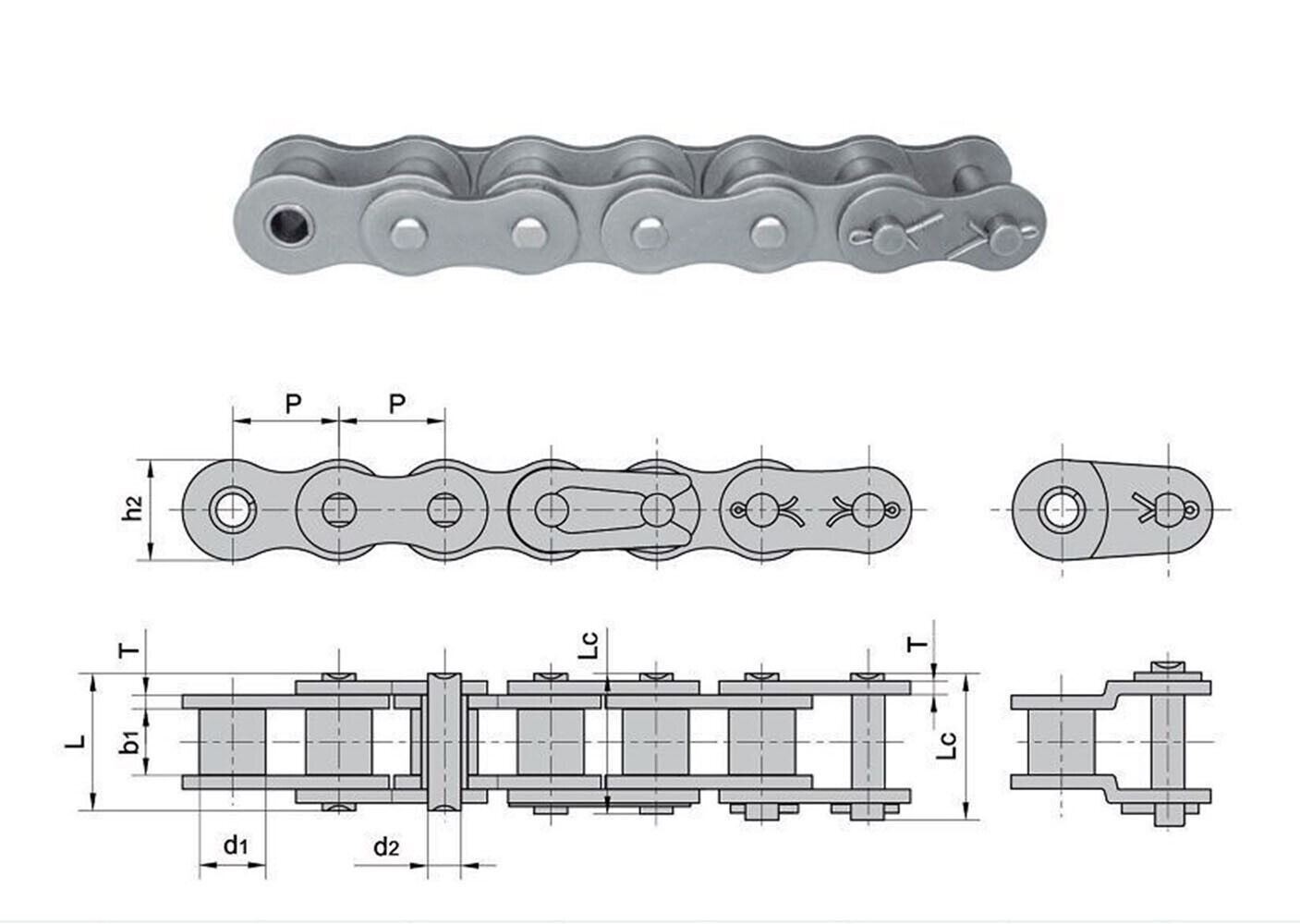140 Standard Roller Chain Connecting Link (4PCS)