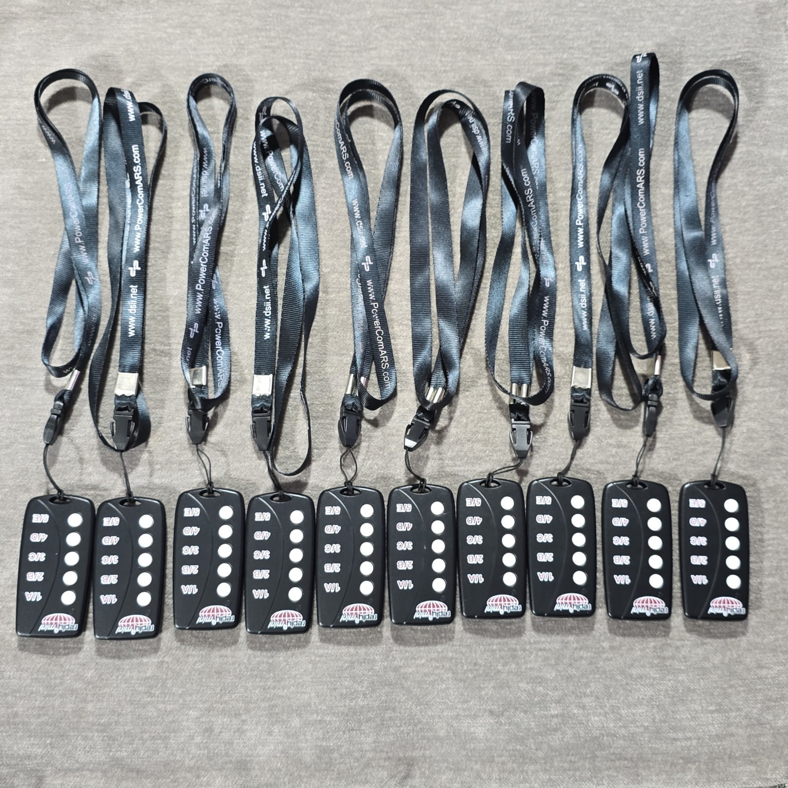Lot of 10 CRS5000 Remote Controllers (1A–5E) – Used – Tested / Working !
