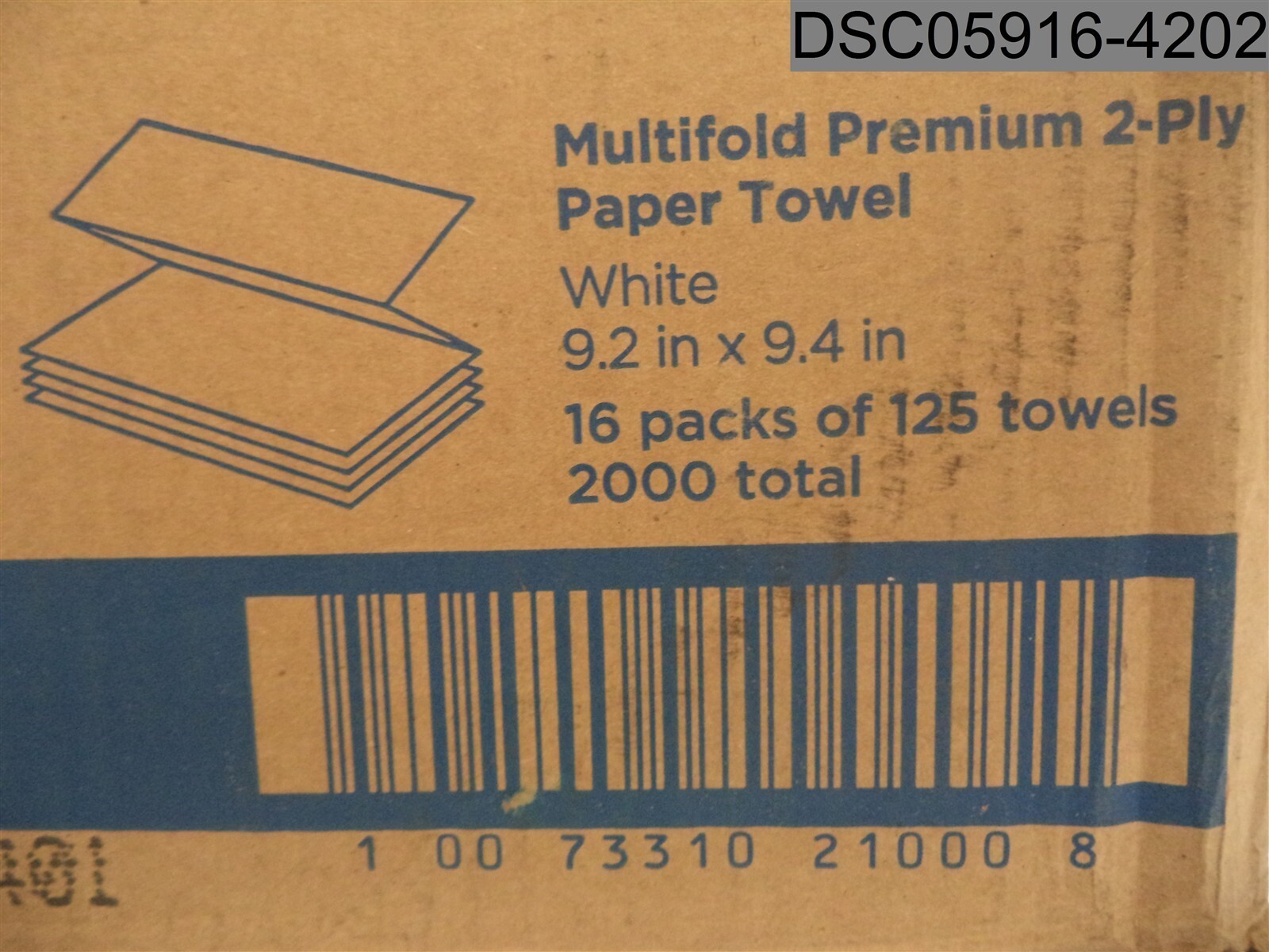 Qty=2,000 (16 Packs Of 125): Georgia Pacific Multifold 2 Ply Paper Towels, 21000