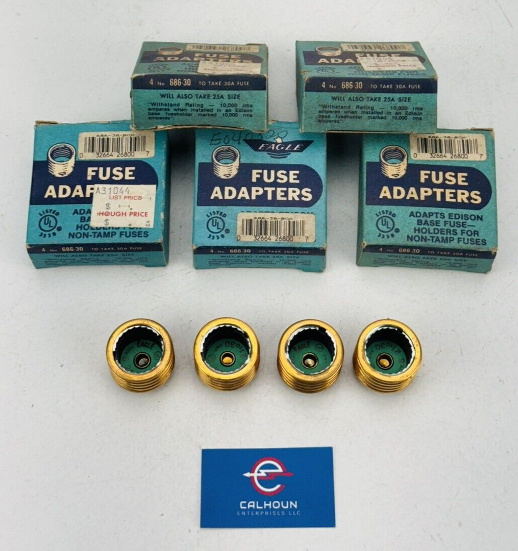 (LOT OF 20) 5 Boxes Eagle 686-30 Fuse Adapter 68630 *WARRANTY*