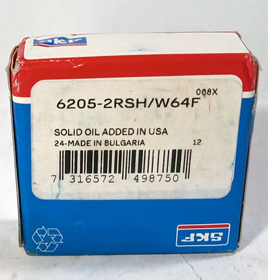 1 NEW SKF 6205-2RSH/W64F RADIAL DEEP GROOVE BALL BEARING NIB ***MAKE OFFER***
