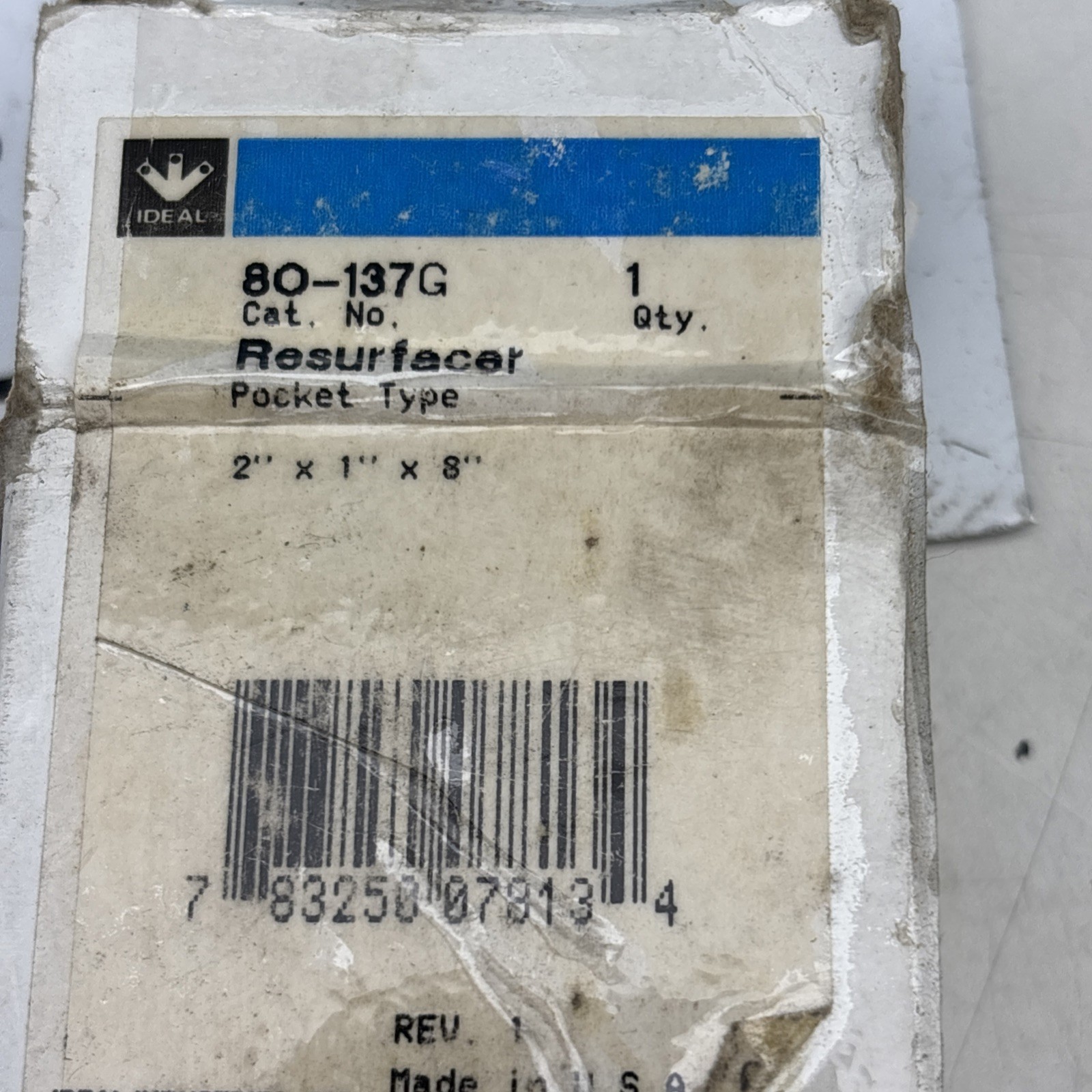 80-137 G Ideal Resurfacer, Coarse Finish, Block Size 2″ x 1″ x 8″ for Commutator