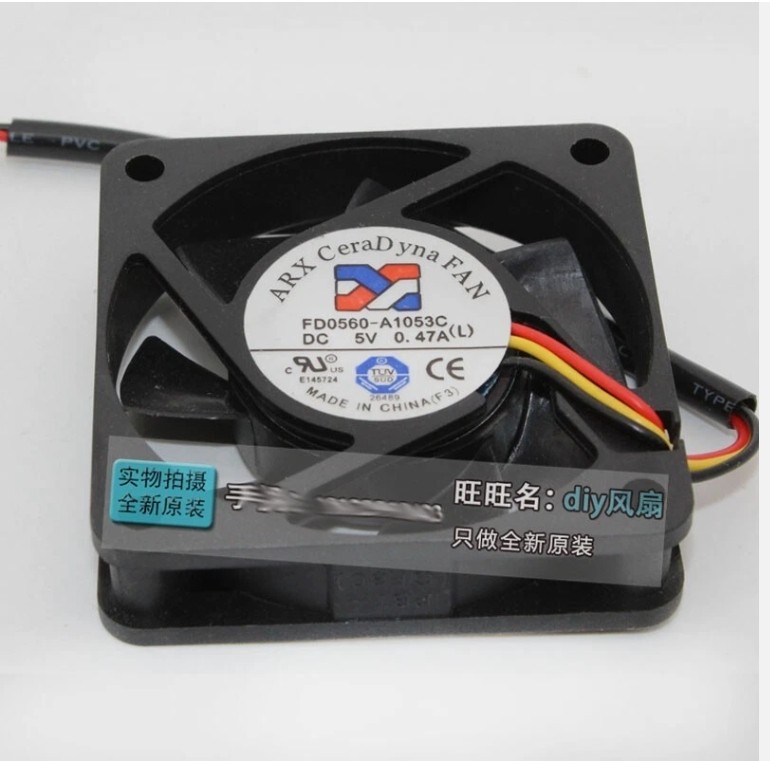ARX CeraDyna FAN FD0560-A1053C 5V 0.47A 6015 6cm Switch Cooling Fan