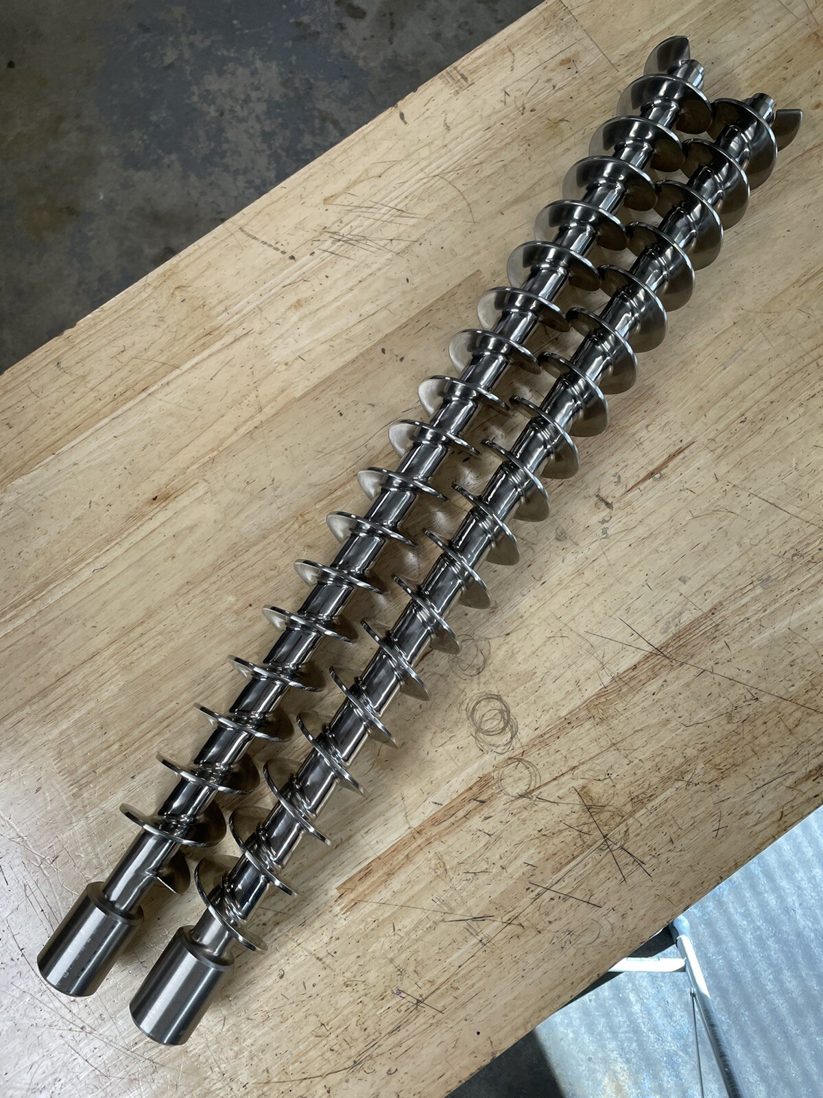 Hinds-Bock 304 Stainless Steel Augers Left & Right 1″ Drive.