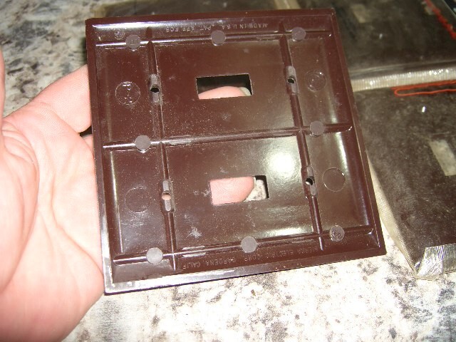 4 Vintage NOS slater sierra switch cover 2 gang smooth bakelite NO SCREWS Lot