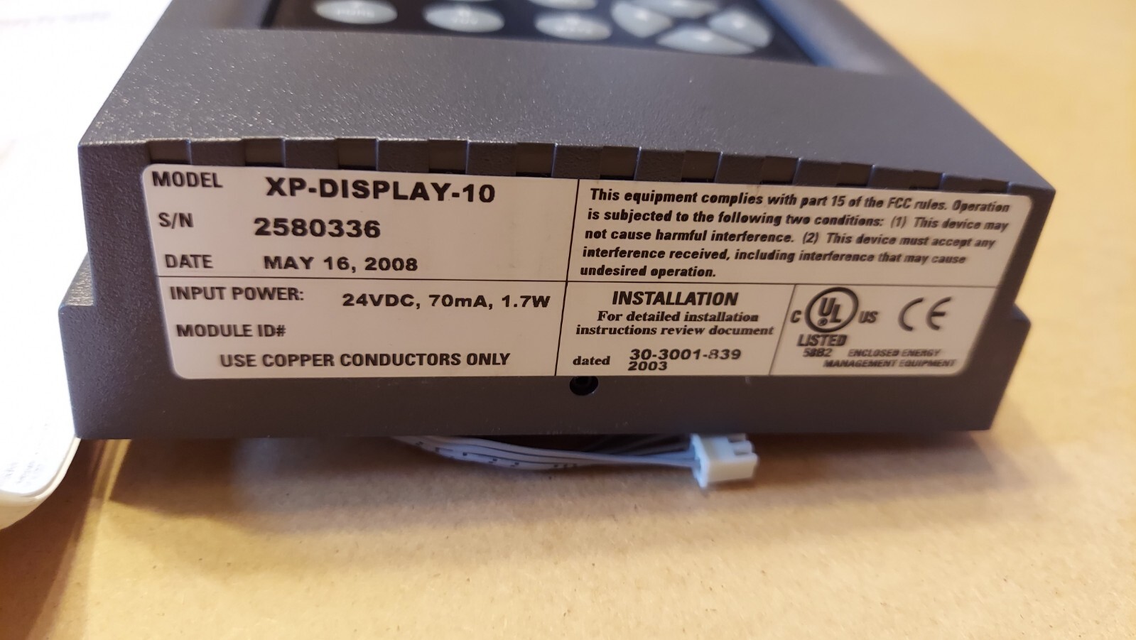 New TAC Andover Continuum XP-DISPLAY-10 Operator Interface Display NO BOX L@@K