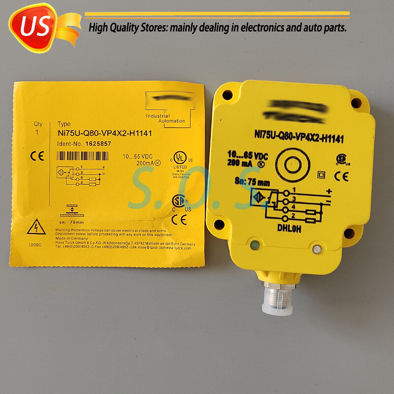 For Turck NI75U-Q80-VP4X2-H1141 NI75UQ80VP4X2H1141 Proximity Sensor Switch 75mm