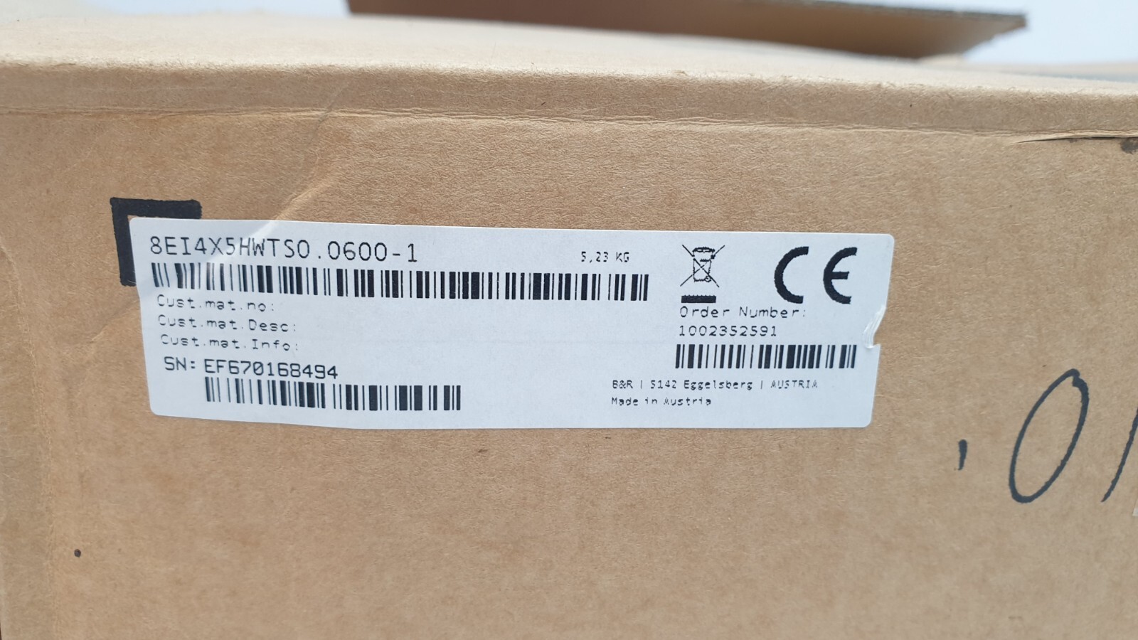 B&R ACOPOS P3 Servo Drive 8EI8X8HWTS0.0600-1