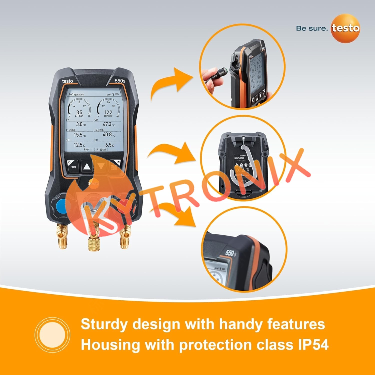 Testo 550s SMART KIT 2-Valve Digital Manifold/Wireless Temp Probe