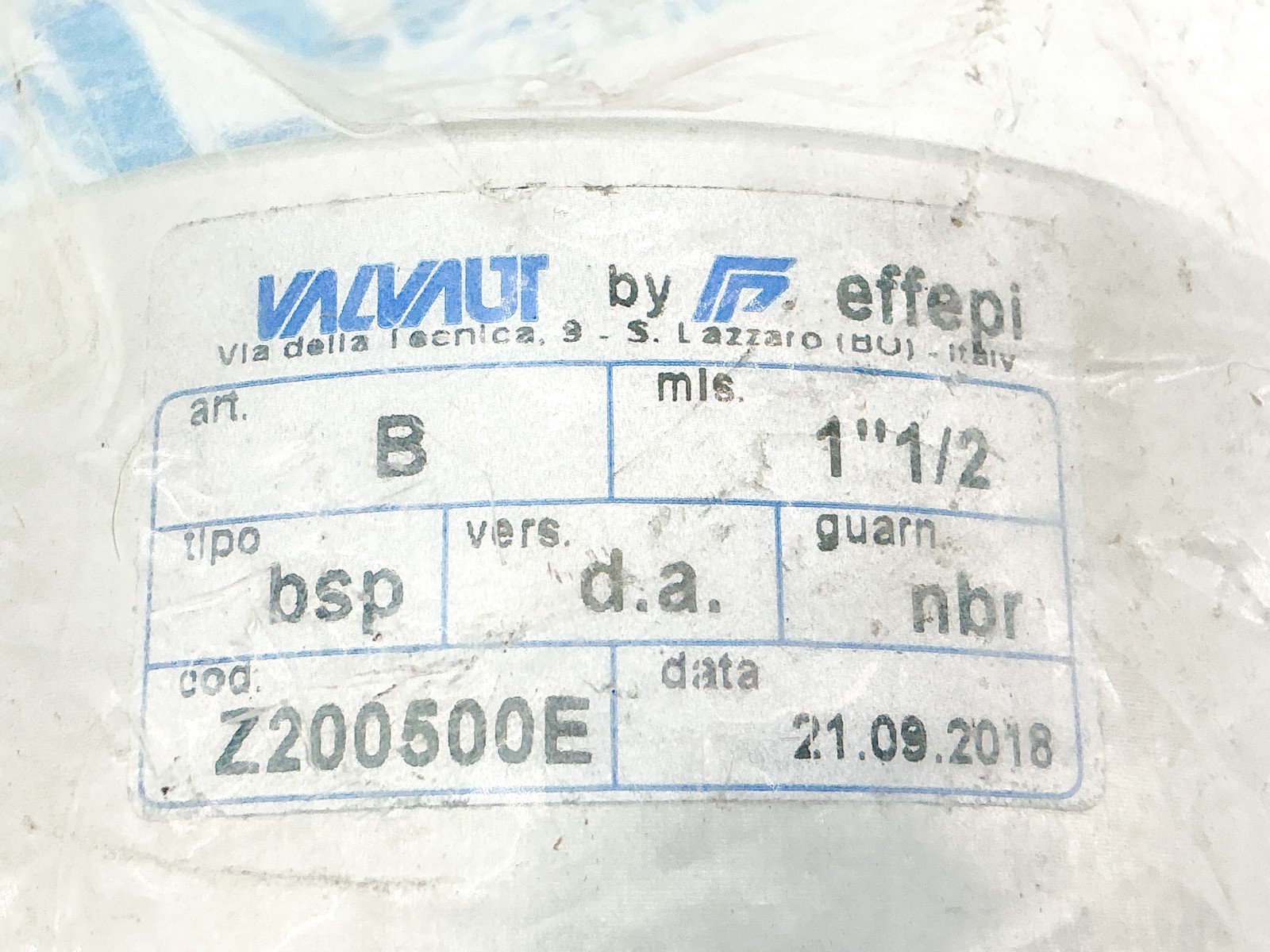 New Valvaut Z200500E Pneumatic Shutter Globe Valve 1-1/2″ ART.B Vers.d.a NBR