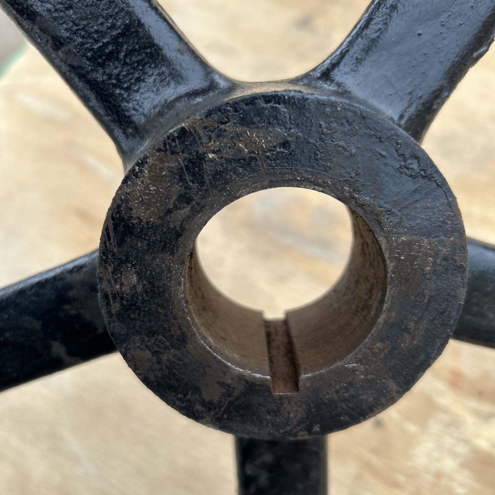 HAND WHEEL 14”diam, 1-3/4” Center w/keyway slot 1/4”, 8” Mueller A2370, G-3 OS&Y
