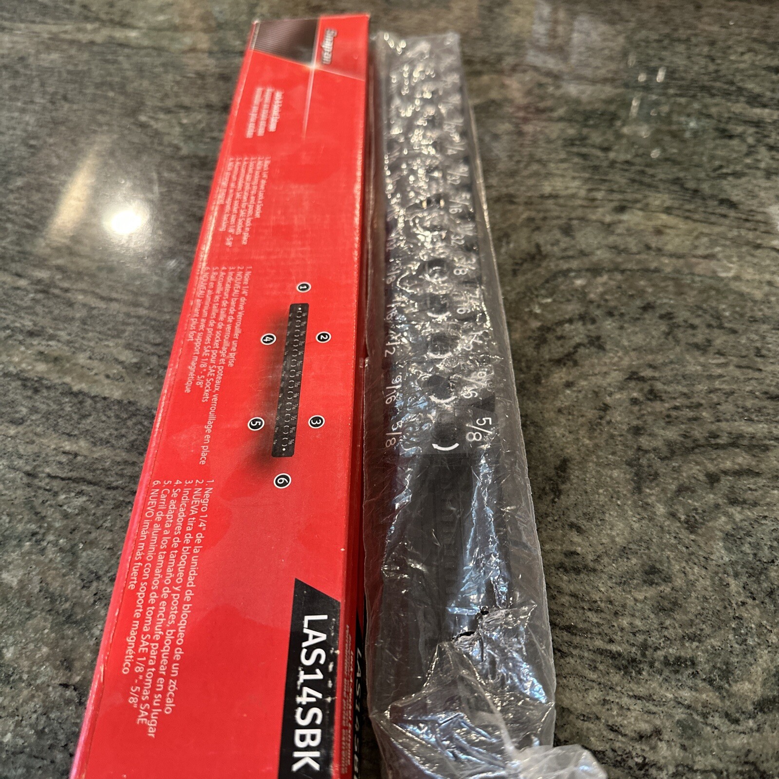 Snap On las14sbk lock a socket extreme 1/8-5/8 1/4 drive sae black new