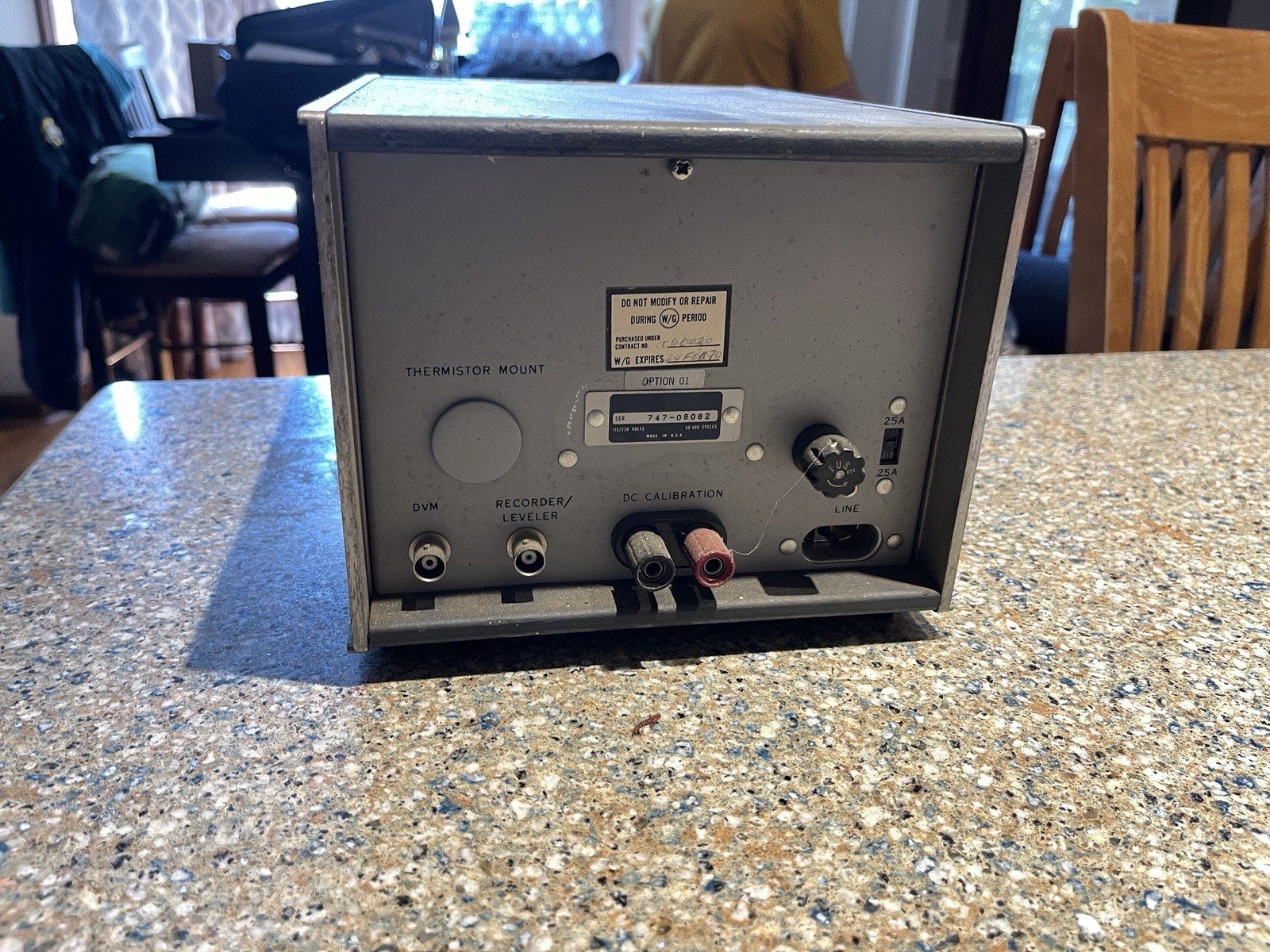 HP 431C RF Power Meter Vintage Analog Test Equipment UNTESTED For Parts