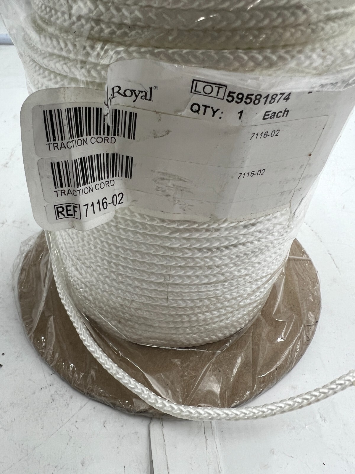 DeRoyal OEM Traction Cord 100YD/RL 7116-02 Polypropylene Non Sterile White