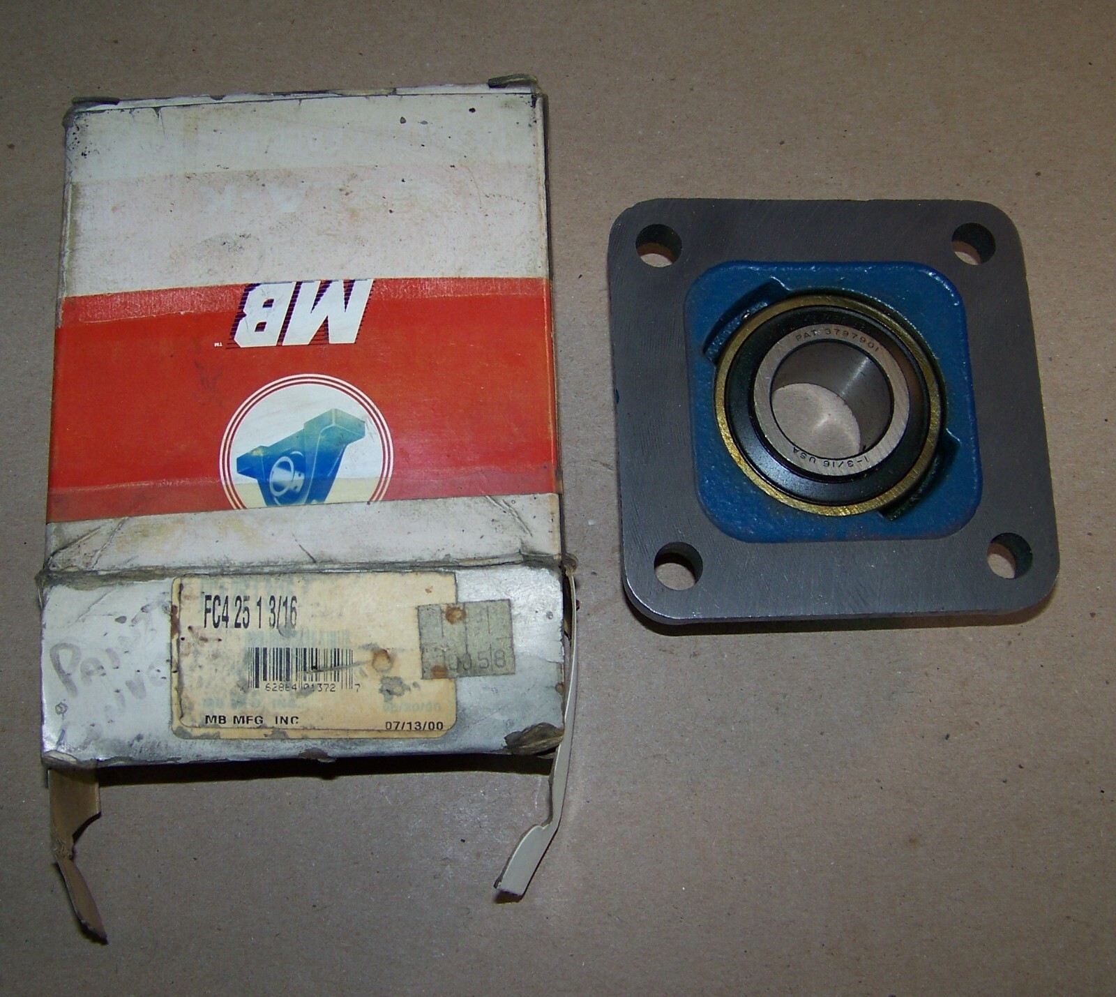 MB NYLA-K 4-BOLT FLANGE BEARING, FC4 25 1-3/16, FC4251316, 1-3/16″ BORE – NEW