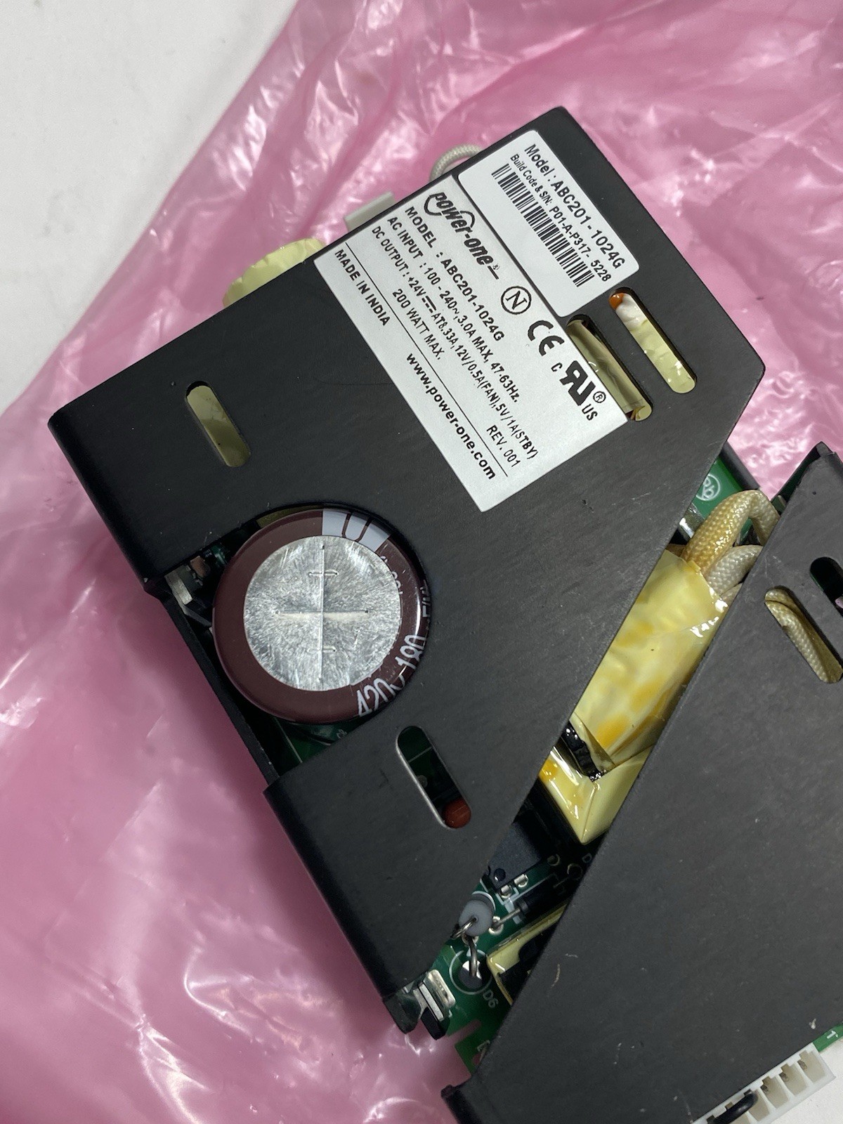 ABC201-1024G BEL POWER SOLUTIONS Power Supply AC/DC Converter 24V