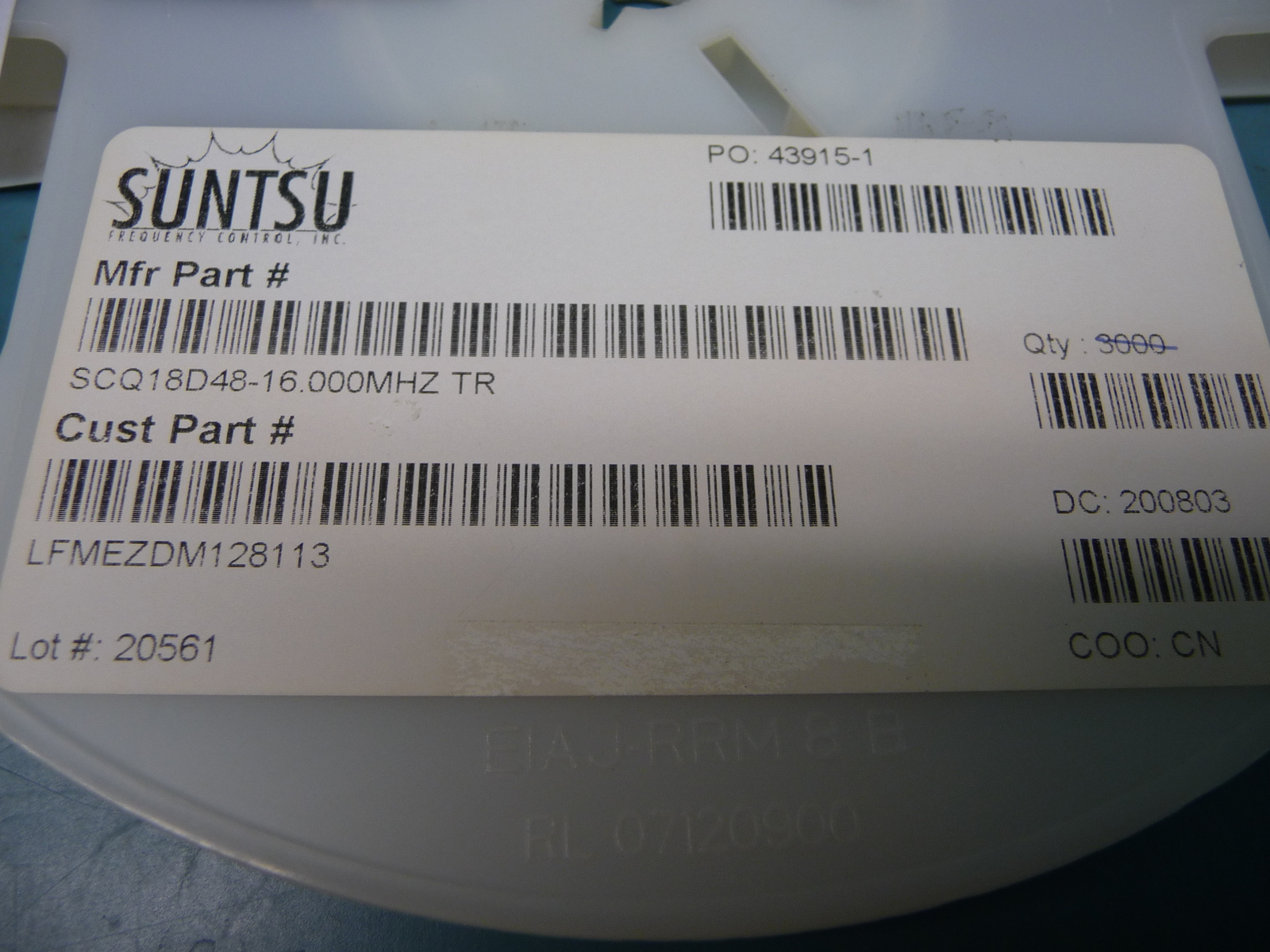 SUNTS SCQ18D48-16.000MHZ Qty of 65 per Lot OSC