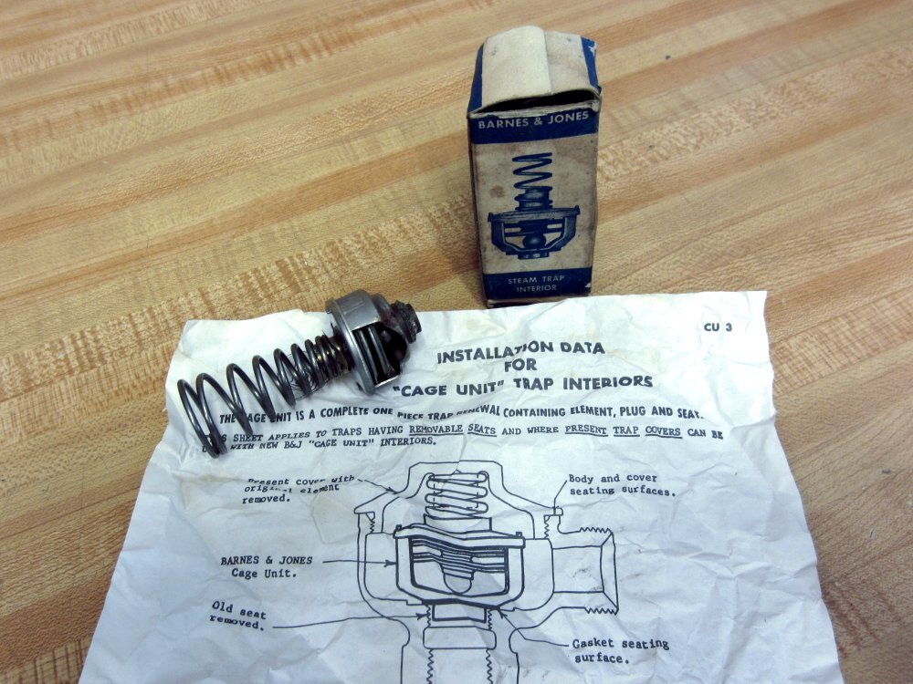 Barnes & Jones 4319 Steam Trap Interior W/Instructions
