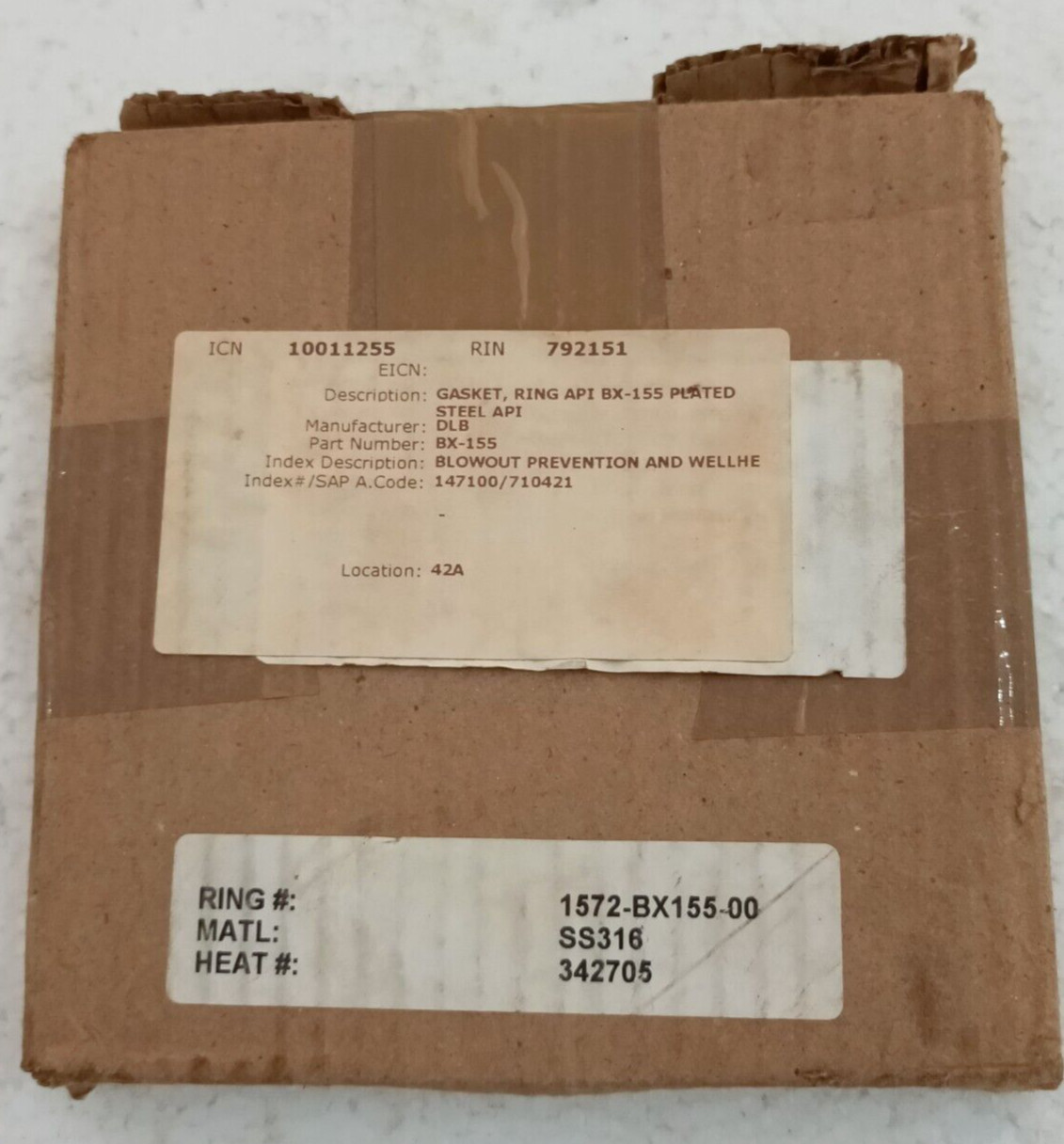 DLB BX-155 GASKET RING API PLATED STEEL API 147100 – 710421 SS 316 NEW
