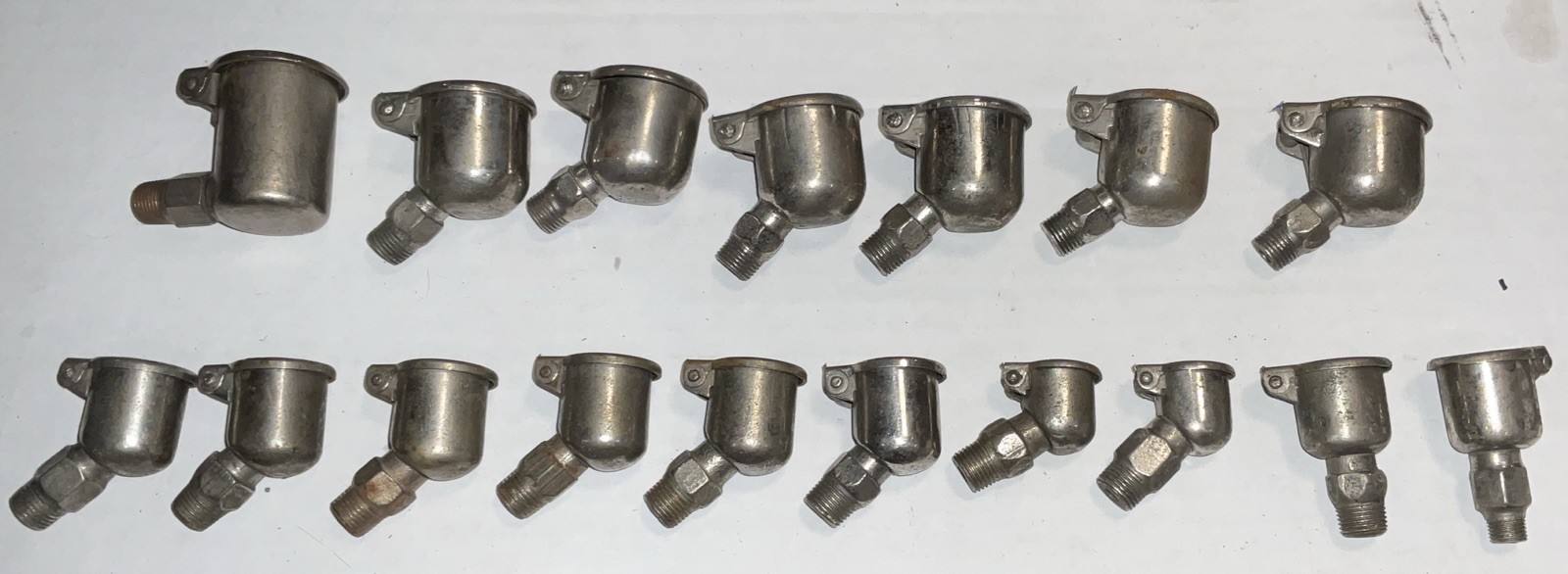 NEW NOS lot of 17 vintage GITS BROS oiler oil cups Variety Of Sizes.