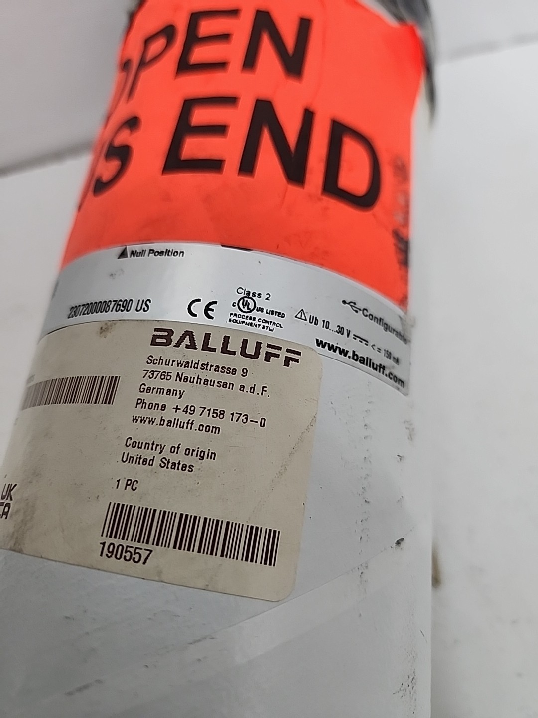 BALLUFF BTL29MN BTL7-A501-M0508-P-S32 MAGNETOSTRICTIVE POSITION SENSOR **NOS**