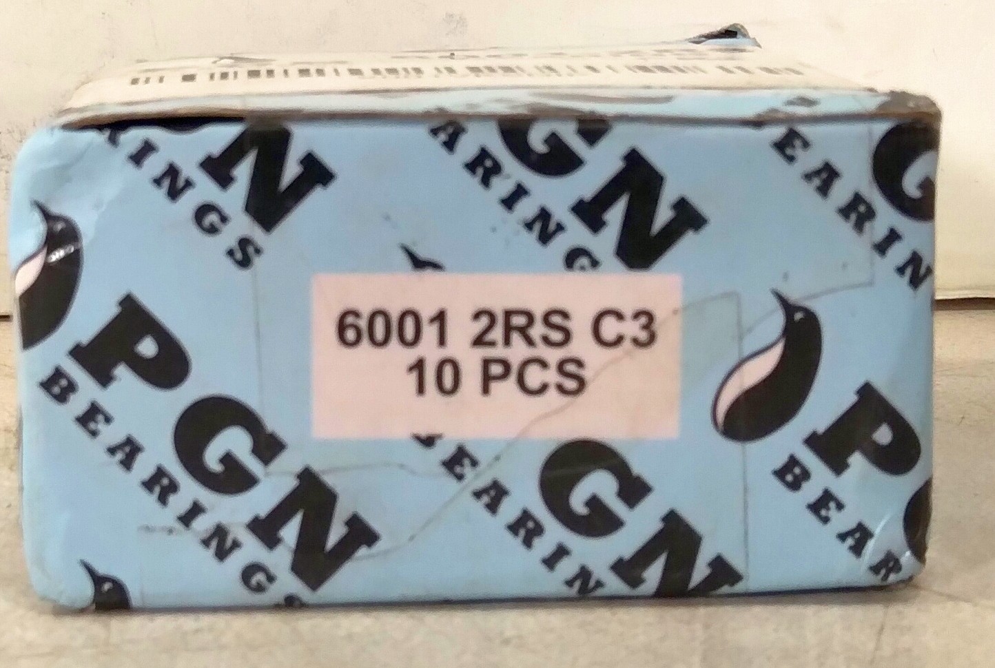 10 NEW PGN 6001-2RS PREMIUM RUBBER SEALED BALL BEARINGS NIB ***MAKE OFFER***