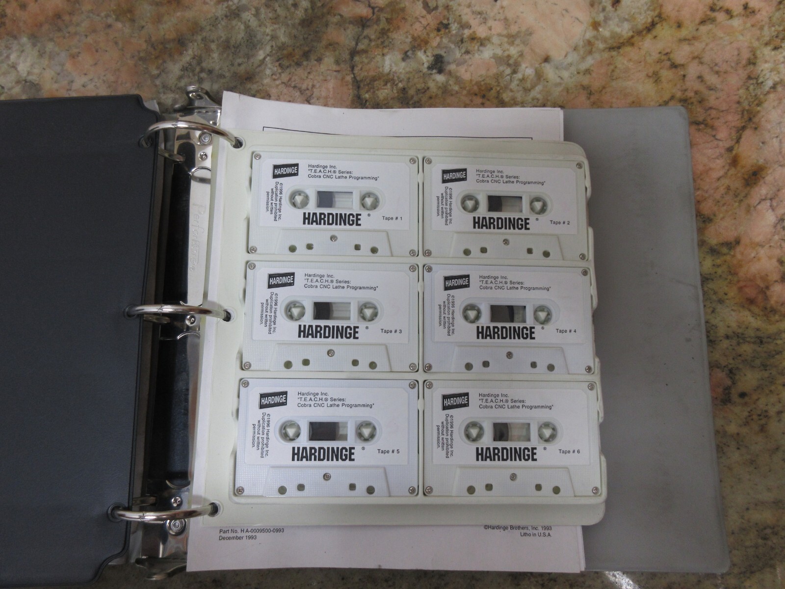 HARDINGE COBRA 42 CNC LATHE PROGRAMMING MANUAL WITH VHS AND TAPE T42 T42SP