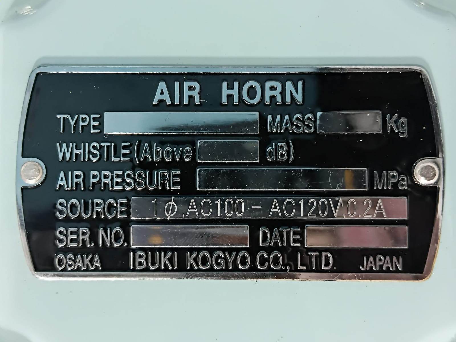 Ibuki A150ESSH/A200ESH Coil For Air Horn AC100 – AC120V, 0.2A (Unused New)