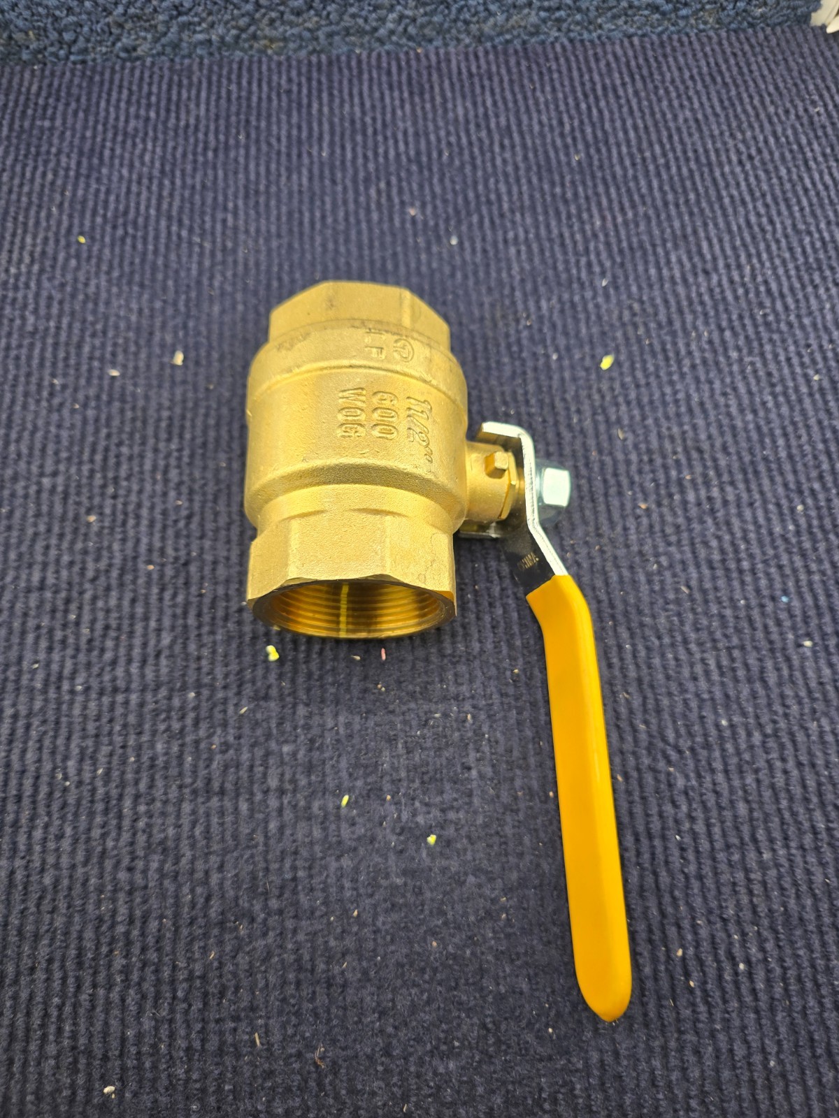 BLUEFIN 1-1/2” 600WOG BRASS FULL PORT BALL VALVE 150WSP