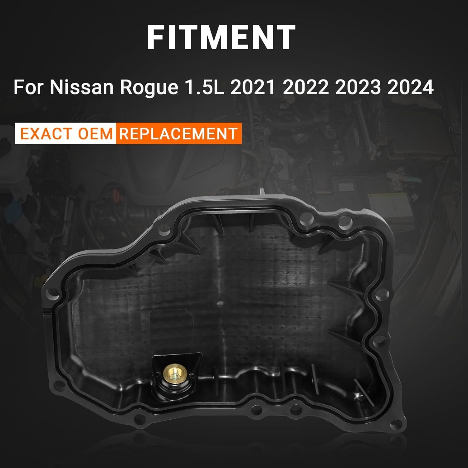 1.5L Oil Pan w/Gasket Nissan Rogue 2021-2025 11110-6RC1B
