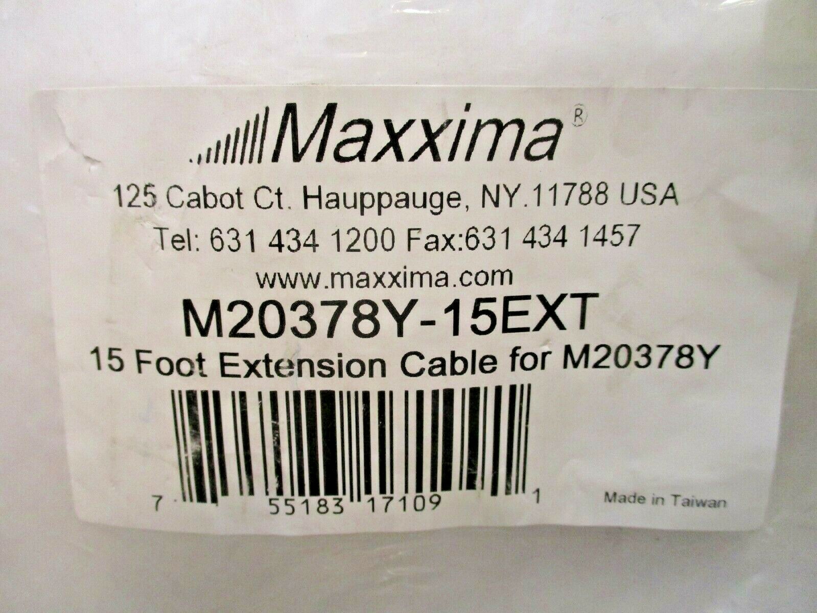 Maxxima M20378Y-15EXT Extension Cable 15ft for M20378Y TD Light Bar