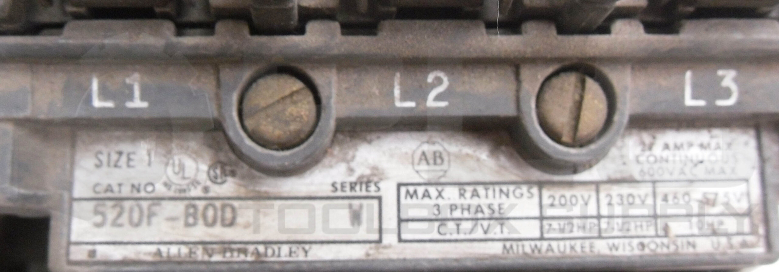 ALLEN BRADLEY 520F-BOD /W W/ 592-BOW16 /A W42 W41 595-AB /B CB236 599-P01A /A